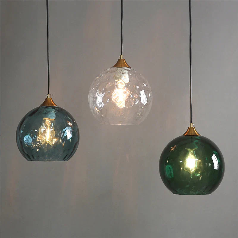 Glass Ball Pendant LED Chandelier for Bedroom Dining Room Kitchen