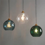 Glass Ball Pendant LED Chandelier for Bedroom Dining Room Kitchen