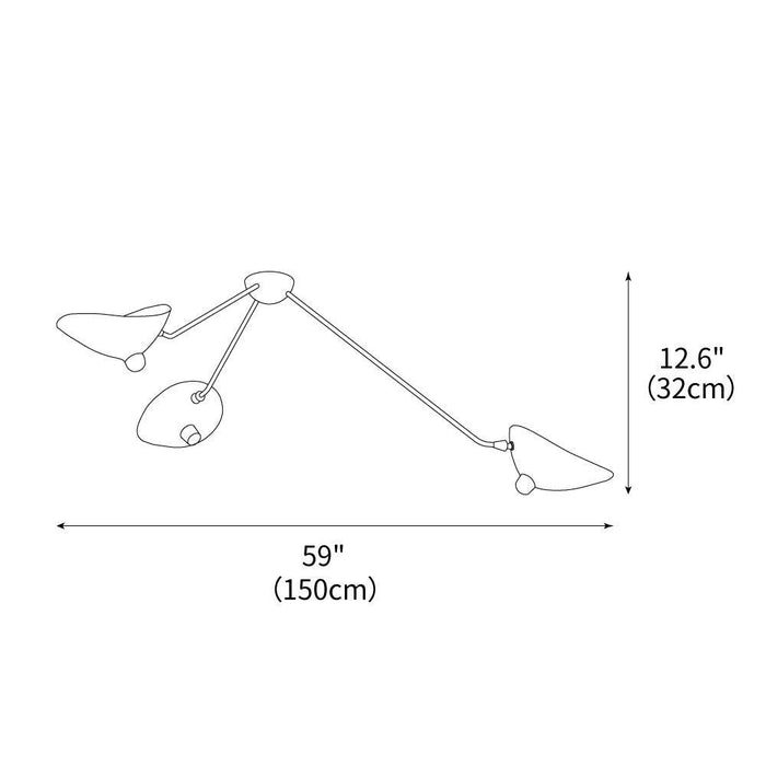 Serge Mouille Ceiling Lamp