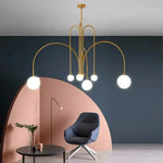 Glass Pendant Chandelier for Living Dining Room Suspension Lamp