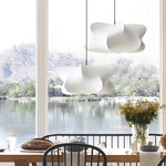 Silk Pendant Lamp Ceiling Light E27 Bulb Fixture