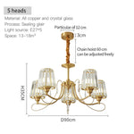 Bronze Villa All Copper Chandelier - Modern Light Luxury for Living Room