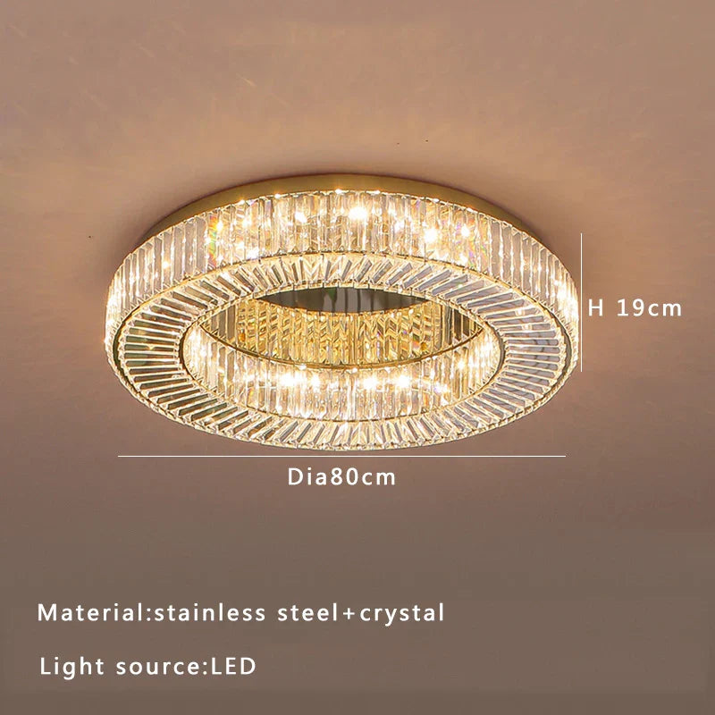 Crystal Ceiling Lamp: Luxury Décor for Living Room & Bedroom