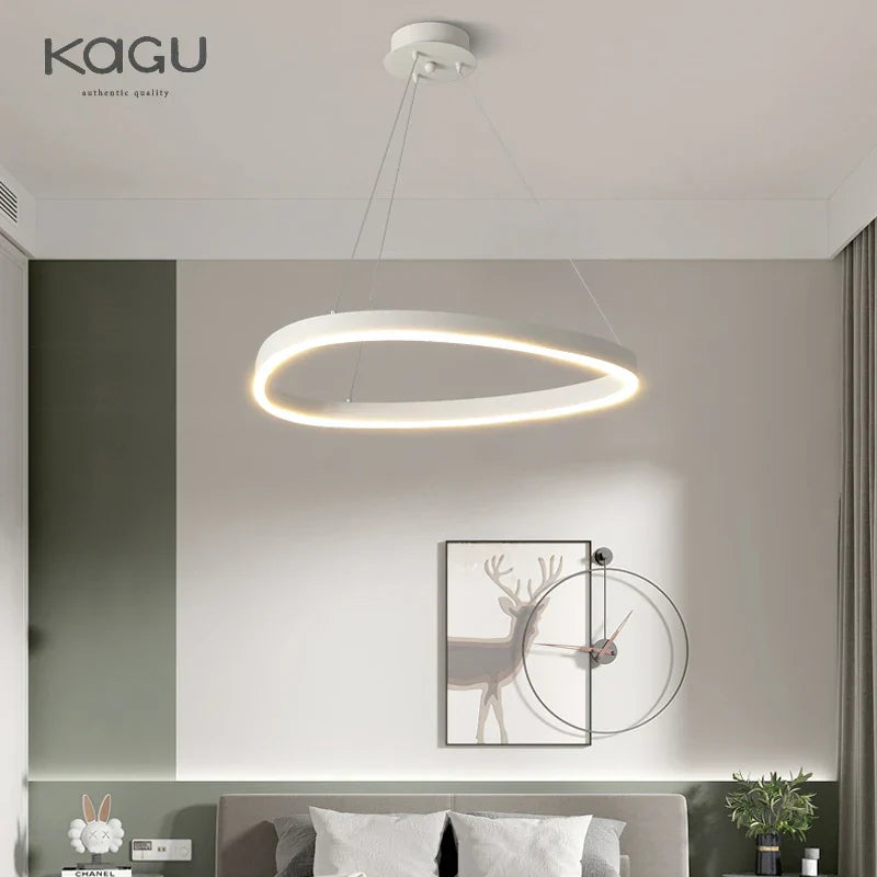 Modern Brushed Rings LED Chandelier Ceiling Light for Living Room Bedroom