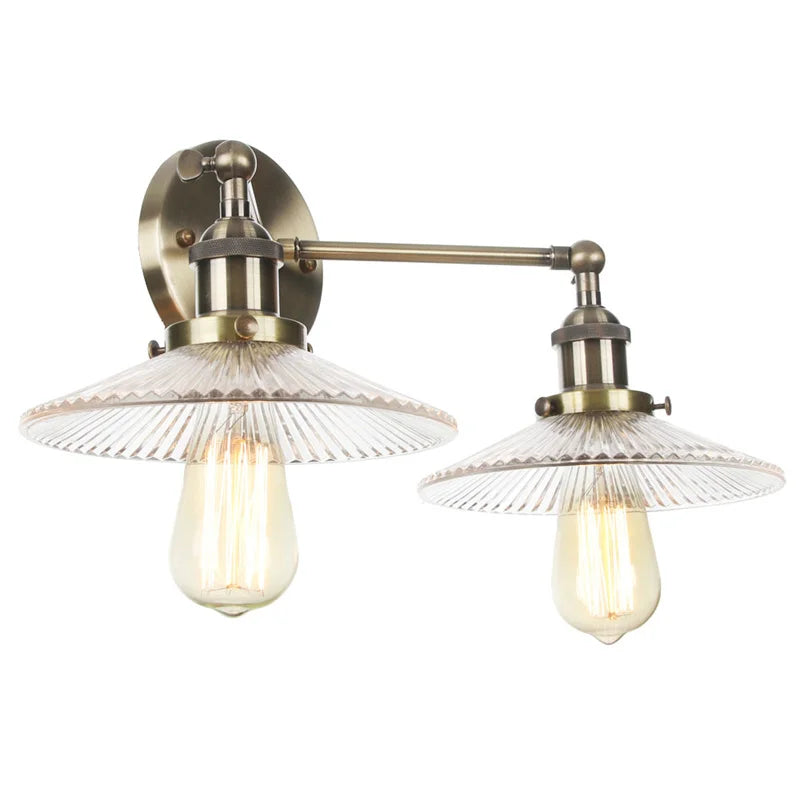Industrial Vintage Loft 2-Light Plug In LED Wall Lamp