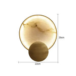 Marble LED Wall Lights: Modern Round Gold Surface Mount Lamp