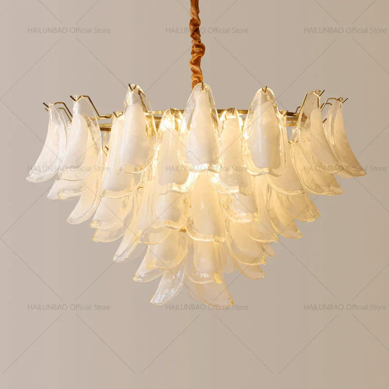 Magnolia Crystal Chandelier: Elegant French Style Dining Room Art Light