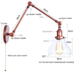 Vintage Loft LED Wall Light - Industrial Glass Iron Lamp