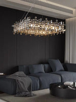 Modern Crystal Chandelier: Elegant Lighting Fixtures for Living, Dining, and Bedroom