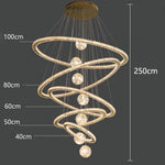 Crystal Chandelier: Luxury Stair Pendant Light for Living Room, Ceiling & Indoor Lighting