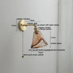 Glass Copper LED Wall Lamp Sconce for Corridor Bedroom Living Room