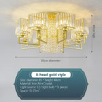 Luxury Crystal Ceiling Light for Living Room, Bedroom, Dining - Modern and Simple