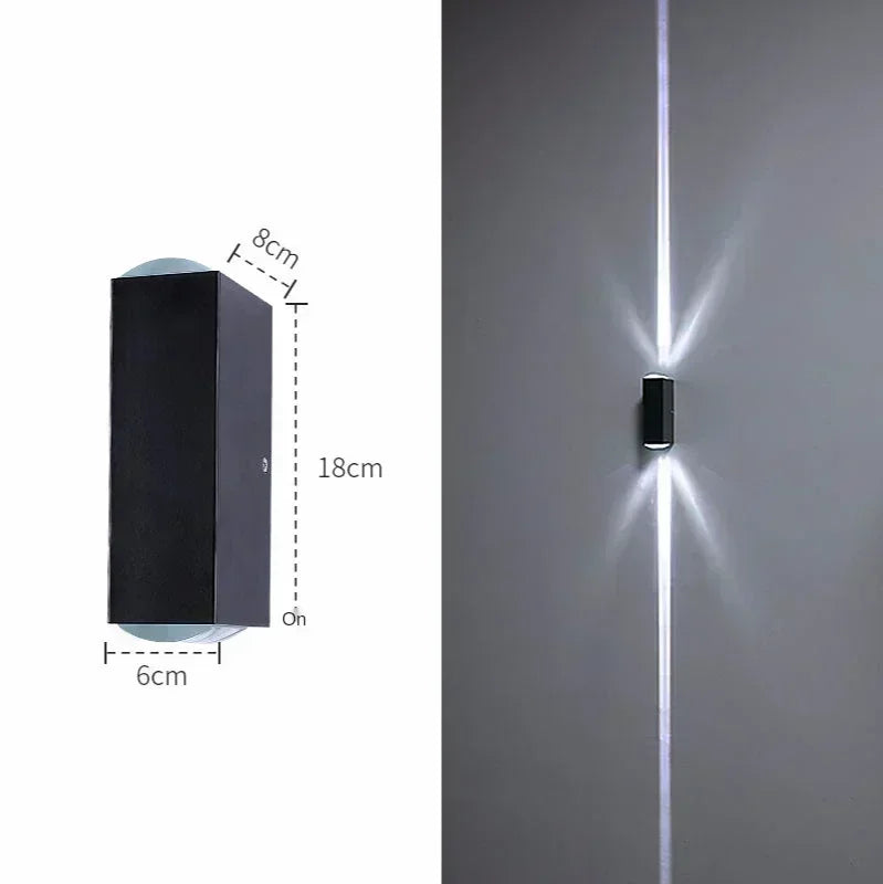 Aluminum Waterproof Porch Spot Wall Lamp: High Power Indoor Outdoor Light