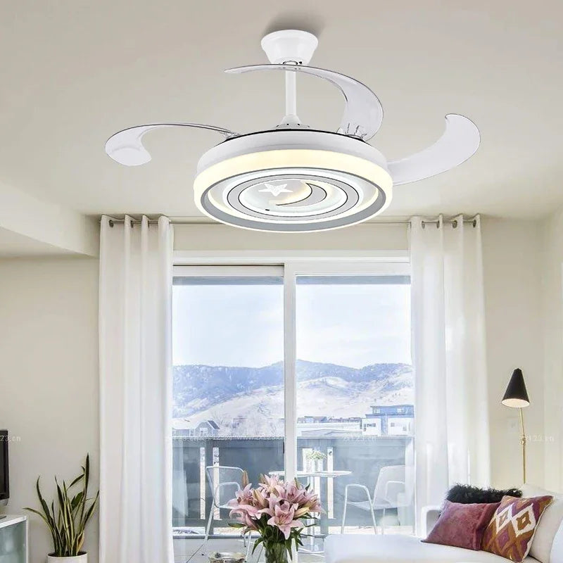 Smart Ceiling Fan Light with Remote Control & Silent Design