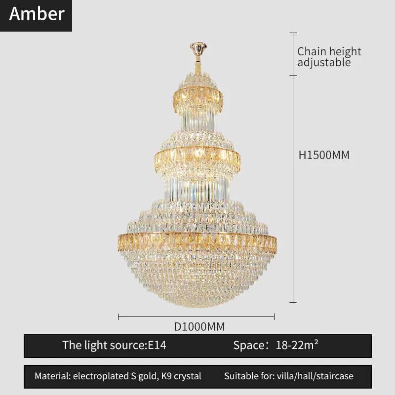 Crystal Chandelier: Luxury Lighting for Villa, Hotel, Office & Exhibitions