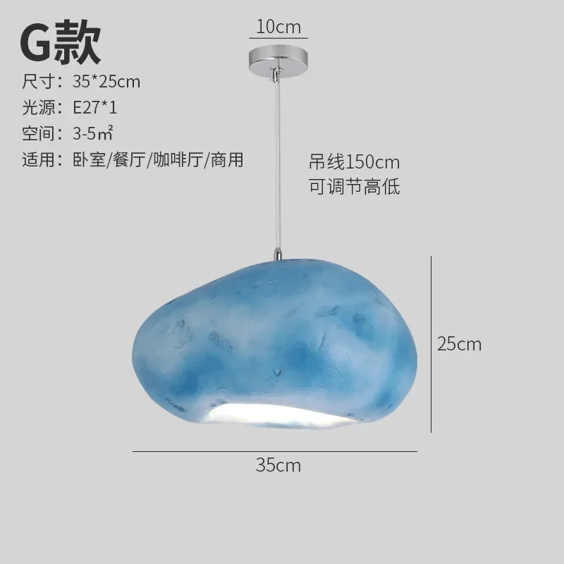 Minimalist Resin Pendant Light: Modern Nordic Chandelier for Restaurant and Bar Counter