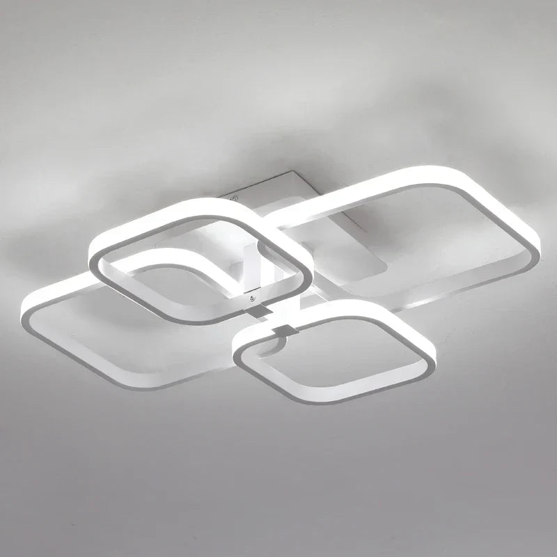 LED Square Chandelier Ceiling Light for Living Room Bedroom