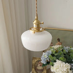 Glass LED Pendant Light Fixture Knob Switch Nordic Modern Hanging Lamp