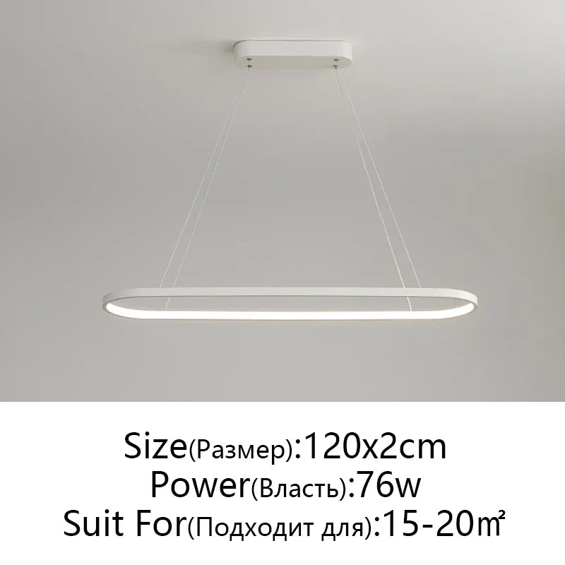 Modern LED Pendant Lamp for Living Room, Restaurant, Bedroom Decor - Remote Control