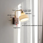 Rotatable LED Wall Sconce Glass Walnut Stair Light