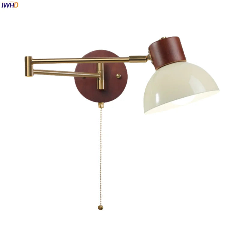 Afralia™ Creamy Iron LED Wall Lamp Bedroom Living Room Bathroom Mirror Stair Light