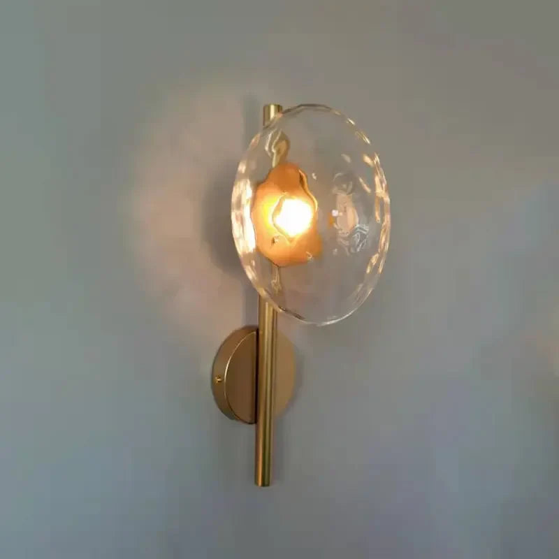 LED Glass Wall Sconce for Living Room Background Lighting