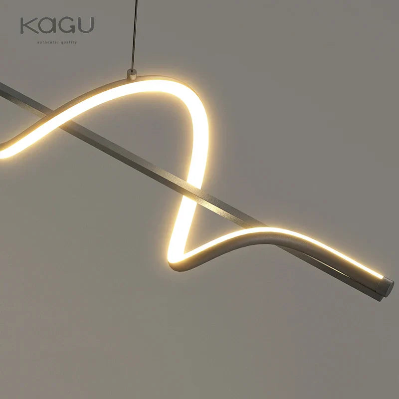 LED Pendant Light - Modern White/Black Long Line for Home, Restaurant, Office