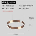 Rose Gold C-Shaped Pendant Light for Luxury Home Dining Room Hall