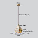 Terrazzo Wood LED Pendant Light for Stylish Home Decor