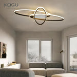 Oval Black LED Ceiling Light for Living Room, Bedroom, Kitchen, and Study