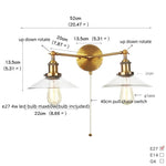 Vintage Loft Art Glass Wall Lamp - LED Study Aisle Bedside Light