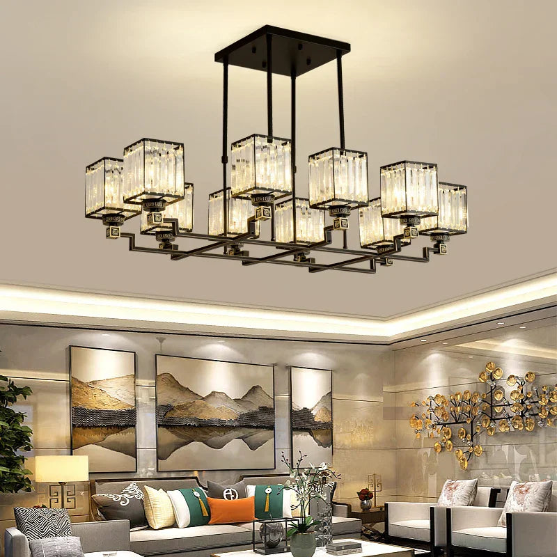 Crystal Chandelier: Modern Light Luxury for Living Room, Bedroom, Restaurant, Villa, Hotel