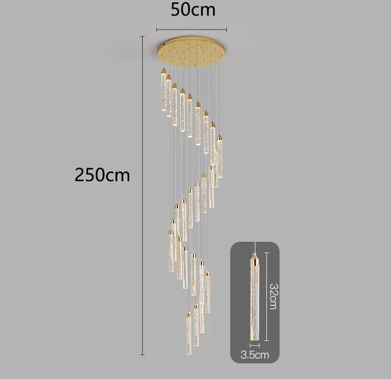 Nordic Home Decoration Stair Chandelier Living Room Dining Ceiling Light