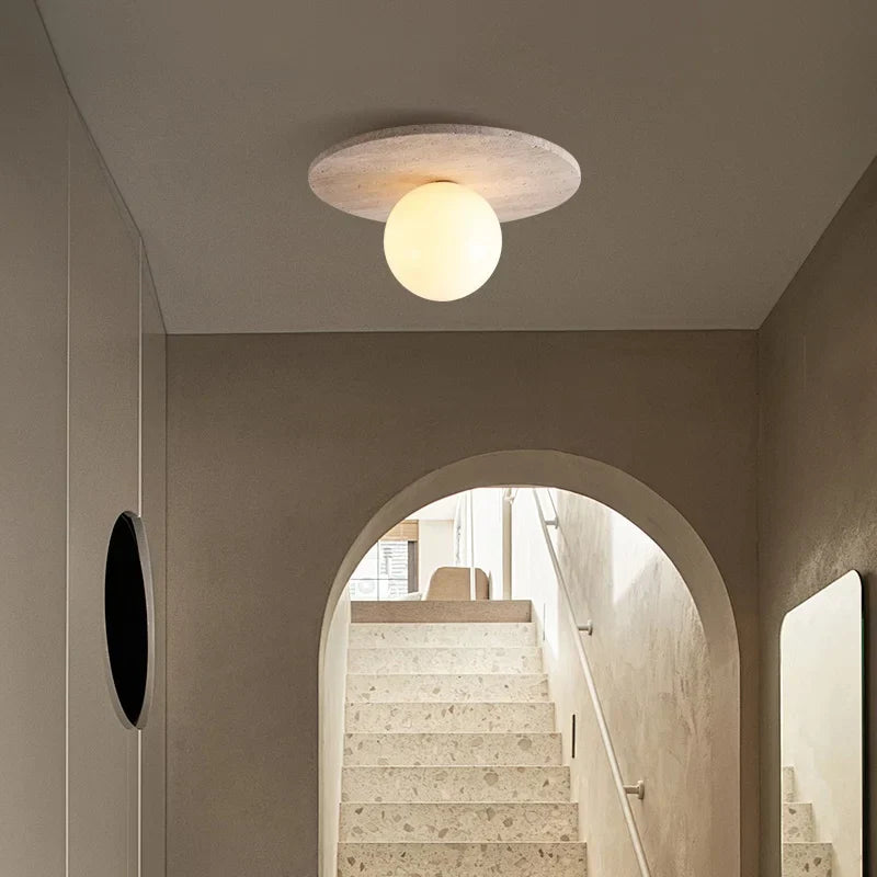 White Glass Ball LED Ceiling Lights Modern Nordic Home Decor Plafond Lamp