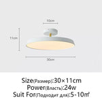 Nordic Minimalist LED Ceiling Lamp, Dimmable Modern Chandelier for Bedroom & Kitchen