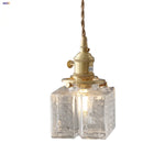 Ice Cube Glass LED Pendant Light Modern Home Decor Hanging Lamp