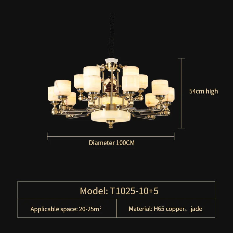 European Crystal Chandelier: Modern Luxury Copper Lighting for Living Room, Restaurant, and Hall.