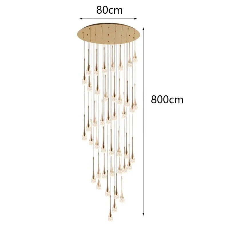 Nordic Home Decor Stair Chandelier Living Dining Pendant Ceiling Light by Afralia™