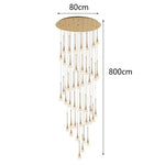 Nordic Home Decor Stair Chandelier Living Dining Pendant Ceiling Light by Afralia™