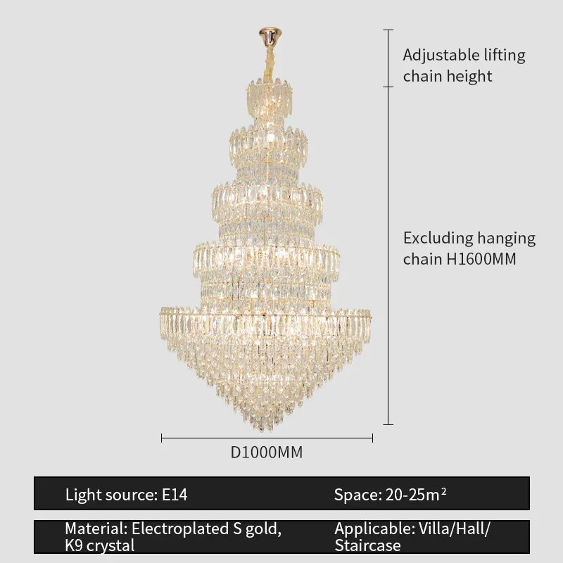 Crystal Chandelier Light: Elegant Postmodern Dining Room & Bedroom Lighting