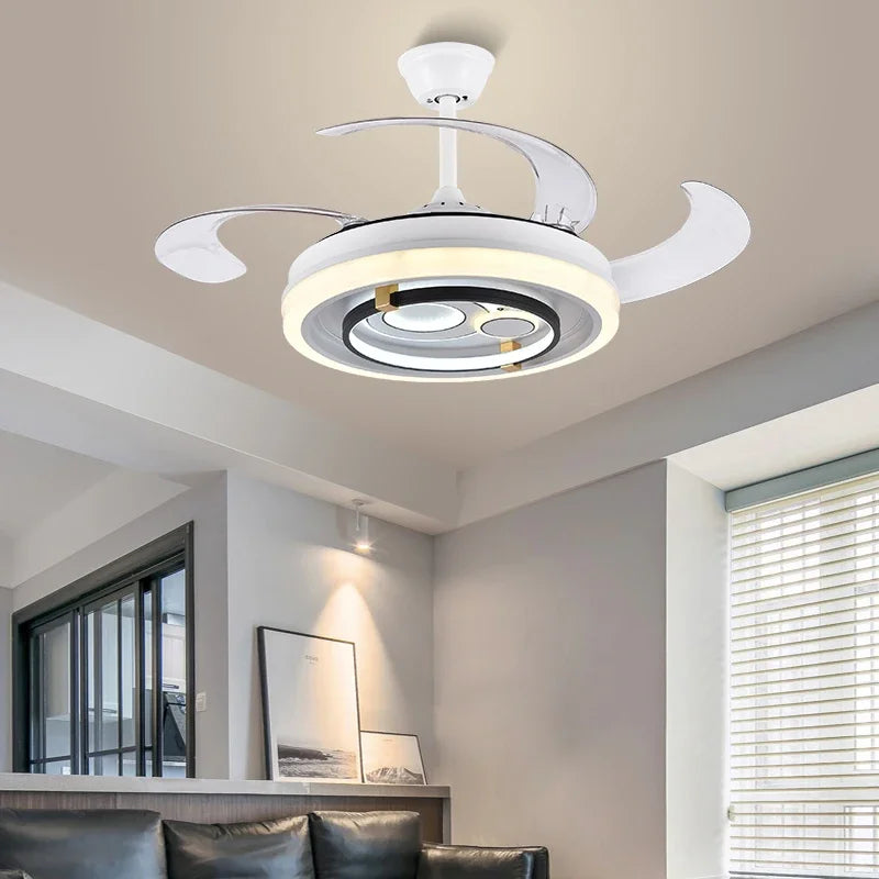 Smart Ceiling Fan Light with Remote Control Silent Design
