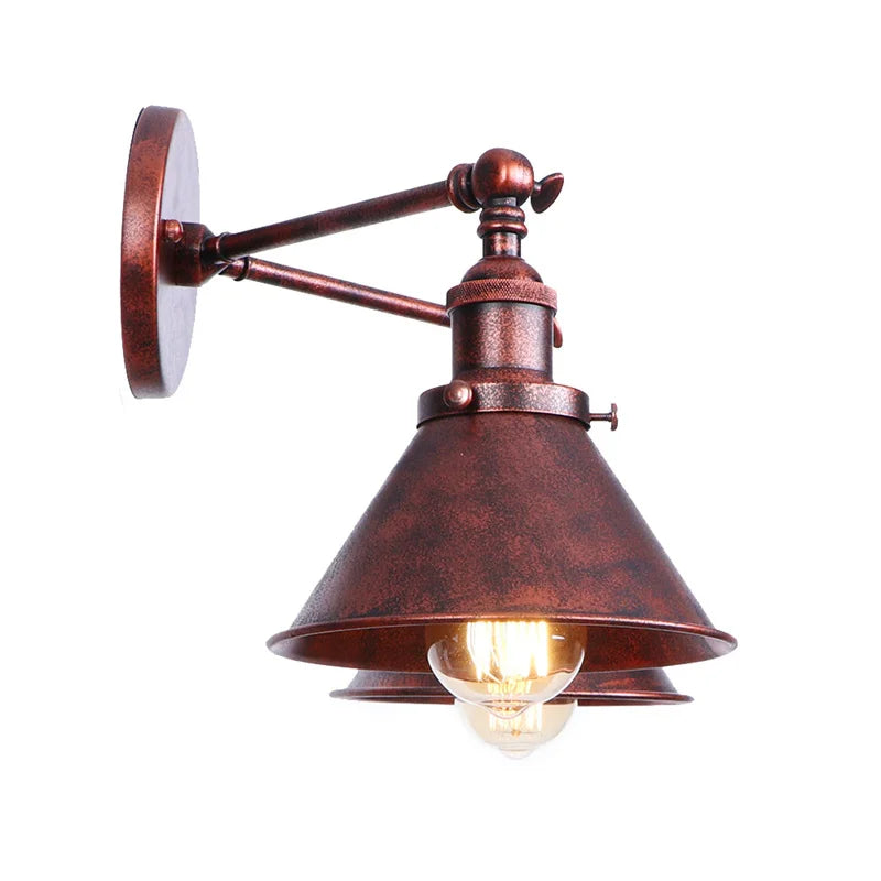 Rustic LED Wall Lights 2 Heads Adjustable Lamparas for Kitchen Restaurant Mirror
