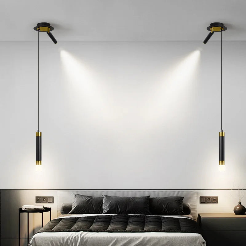 Rotatable Spotlight Pendant Lamp for Modern Bedroom, Living Room, and Kitchen Lighting