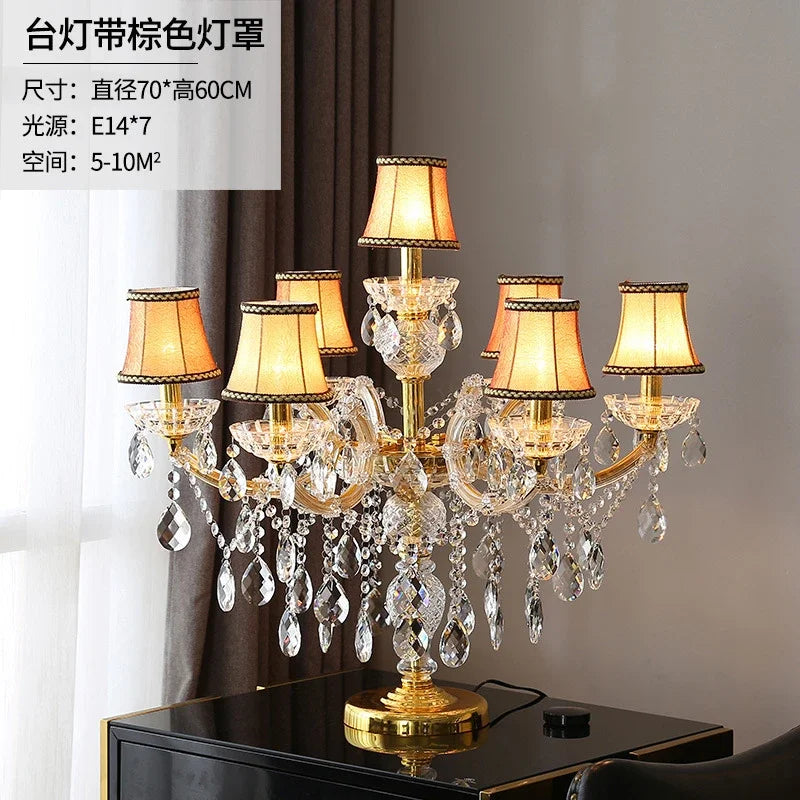 Crystal Table Light: Modern Luxury Nordic Indoor Lighting for Living Room Bedroom
