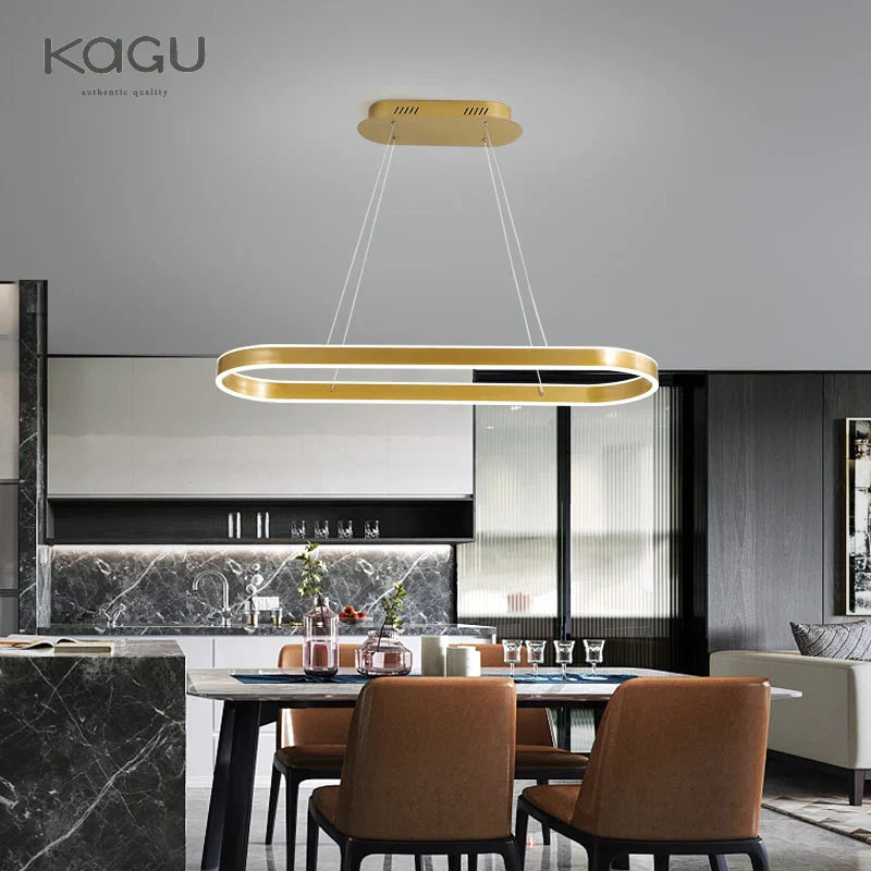 LED Aluminum Ceiling Chandelier for Kitchen Living Room Modern Nordic Design