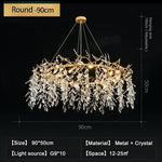 Luxury Crystal Chandeliers: Modern Metal Hanging Lamp for Dining Living Room Hotel Hall
