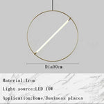 Metal Chandeliers - Modern Minimalist LED Round Hanglamp
