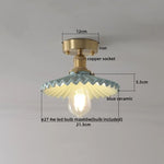 Ceramic LED Ceiling Light Modern White Porch Balcony Luminaria