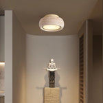 Yellow Travertine LED Ceiling Lamp Art Decoration for Home Lighting