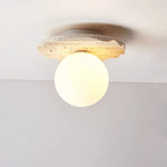 Natural Stone LED Ceiling Light | Modern Indoor Living Room Lamp